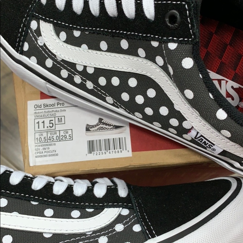 VANS OLD SKOOL PRO BAKER DOLLIN/Polka dots men’s - Picture 16 of 16
